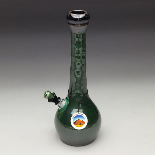 Green & Black Ceramic Bottle #2002