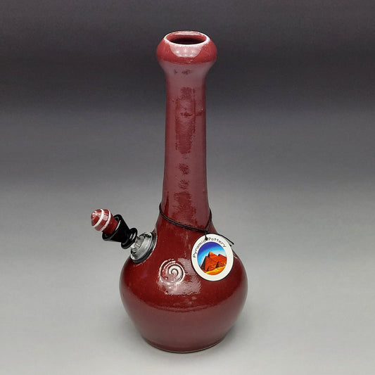 Burgundy Red Ceramic Bottle #2003