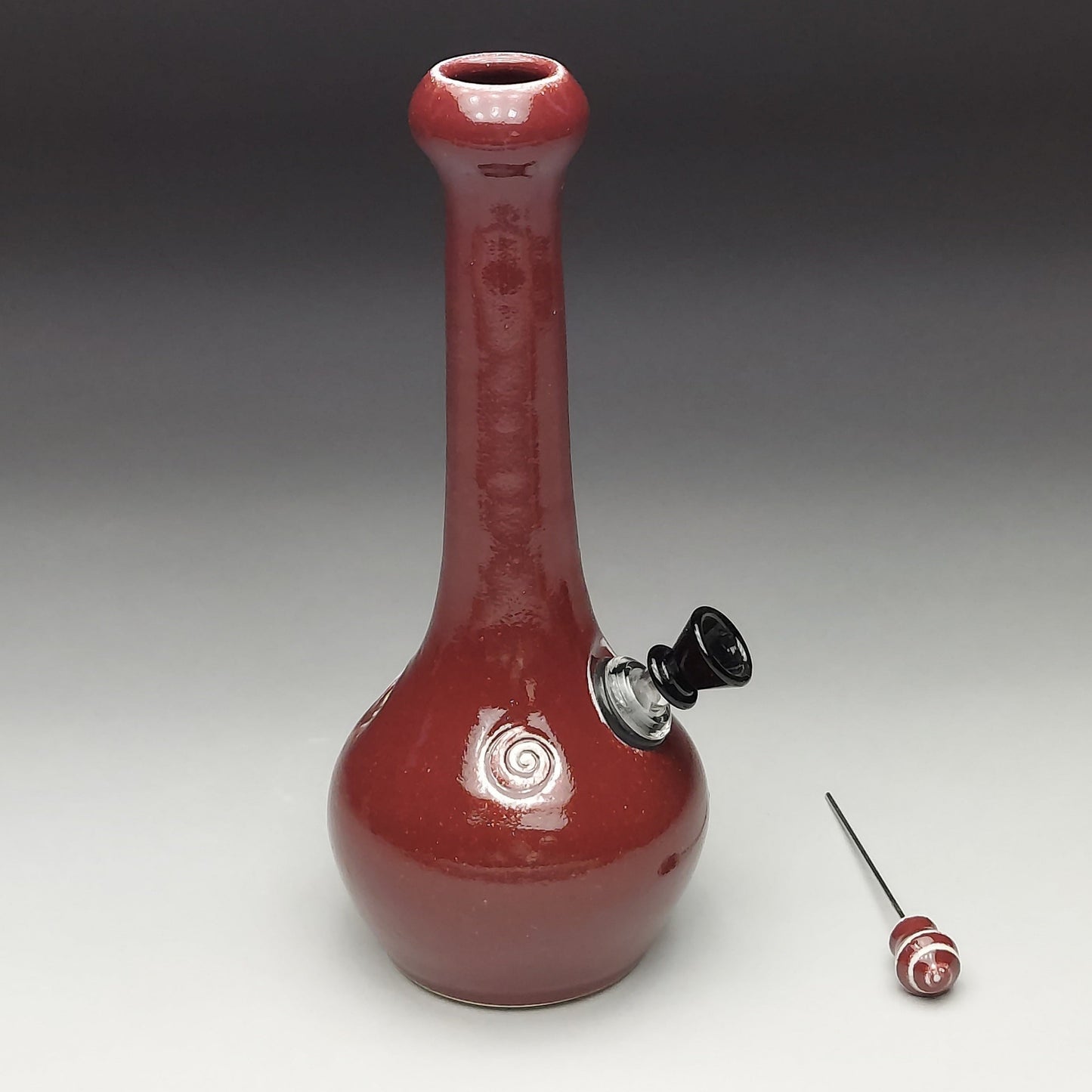 Burgundy Red Ceramic Bottle #2003