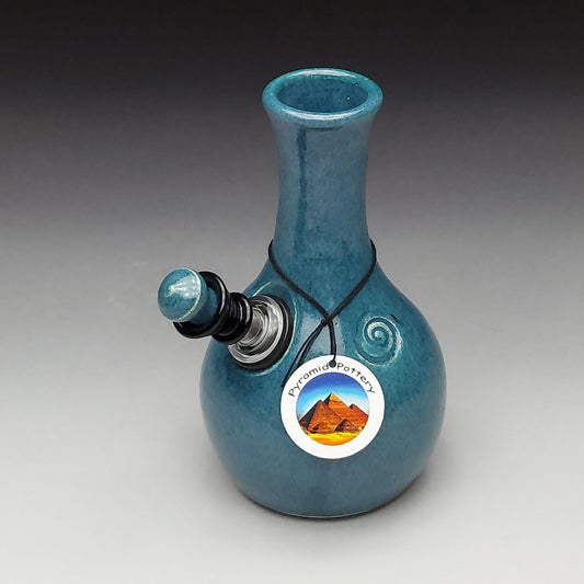 Small Teal Ceramic Bottle #2006