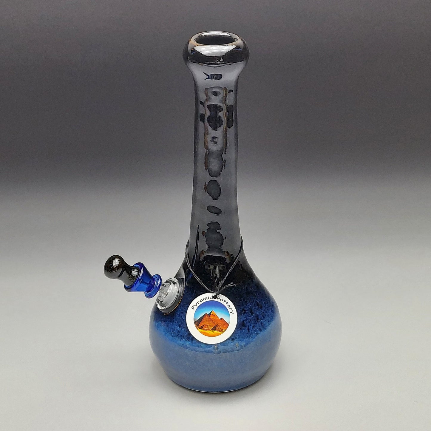 Blue & Black Ceramic Bottle #2001