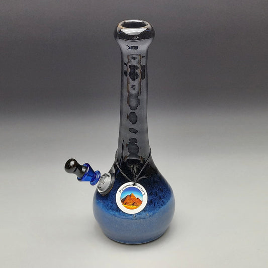 Blue & Black Ceramic Bottle #2001