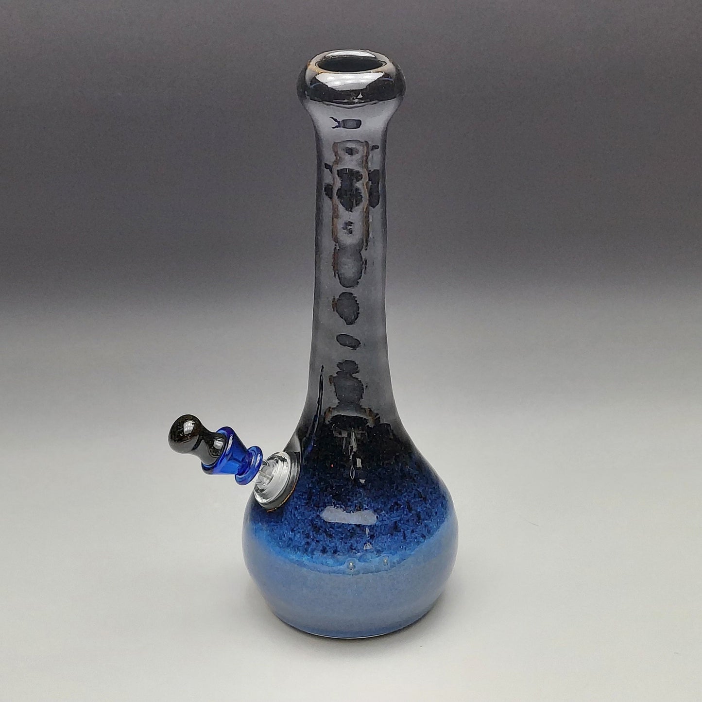 Blue & Black Ceramic Bottle #2001