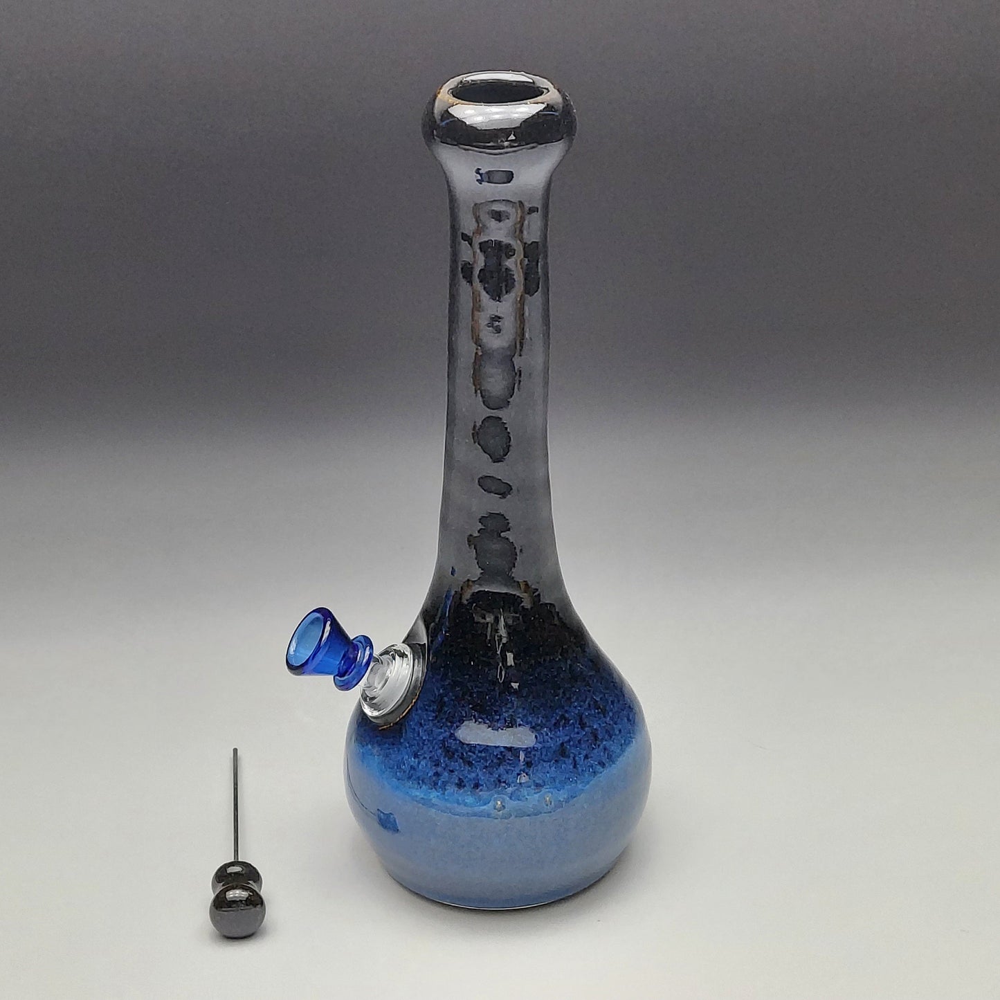 Blue & Black Ceramic Bottle #2001