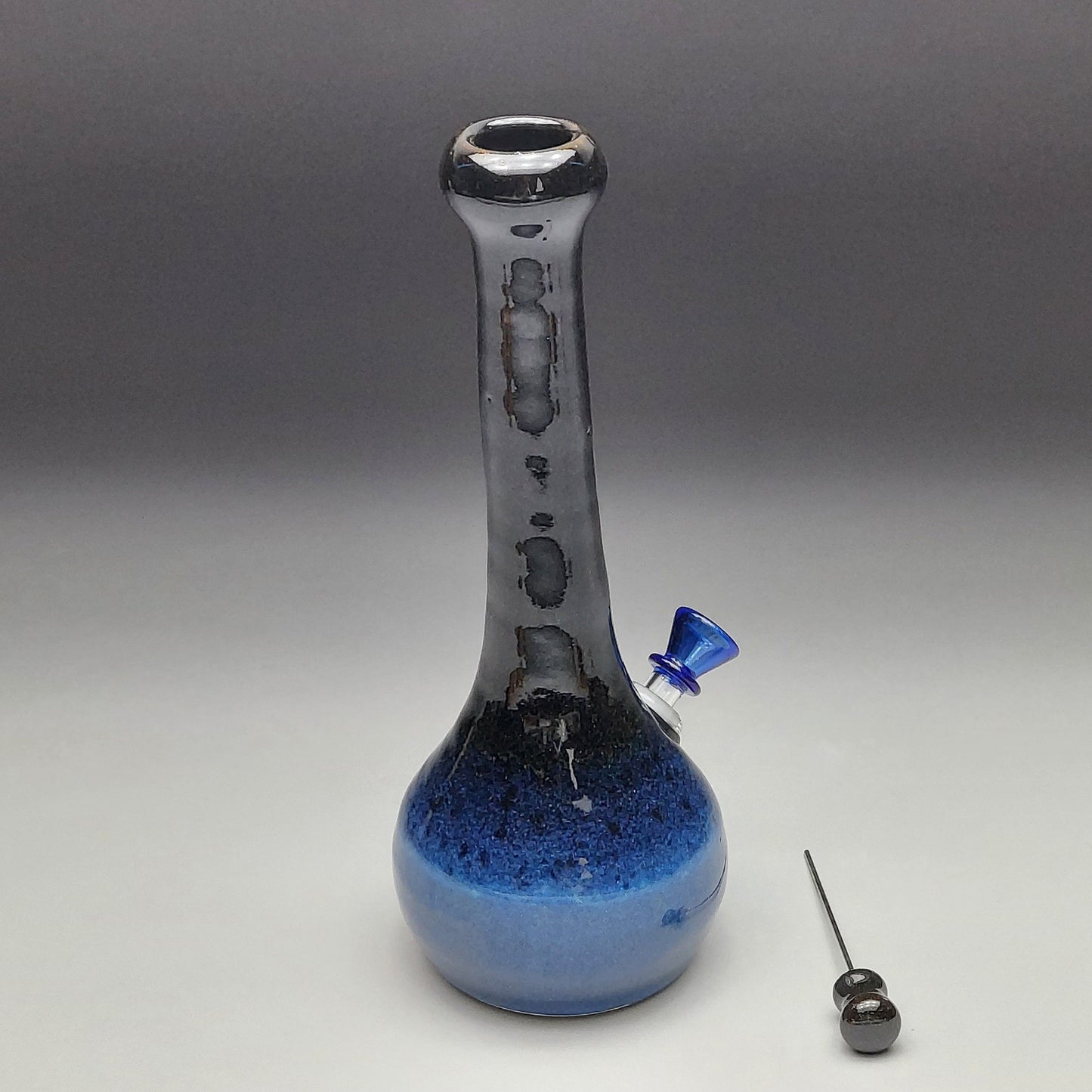Blue & Black Ceramic Bottle #2001
