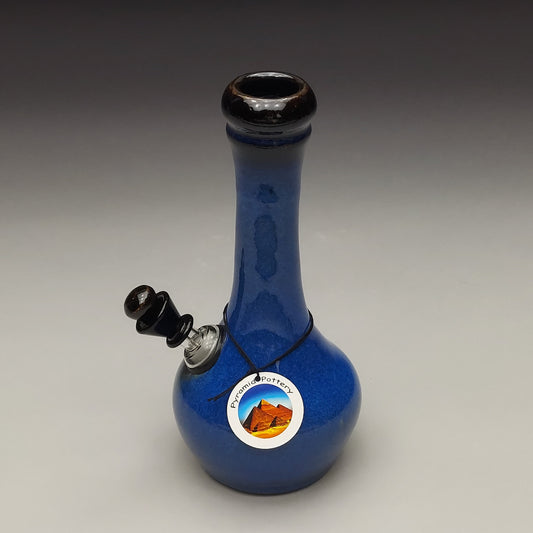 Blue & Black Ceramic Bottle #2007