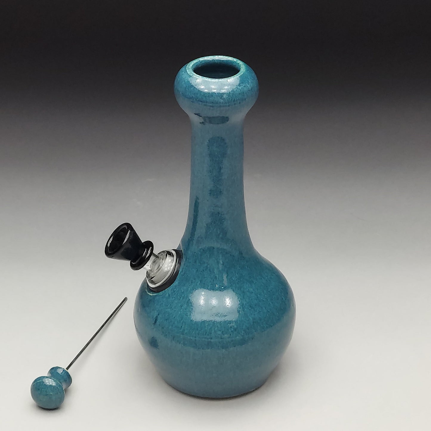 Teal Ceramic Bottle #2009