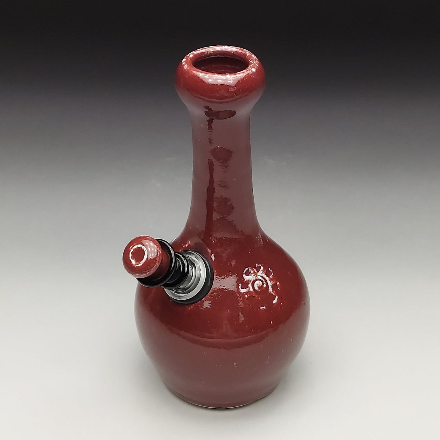Burgundy Red Ceramic Bottle #2012