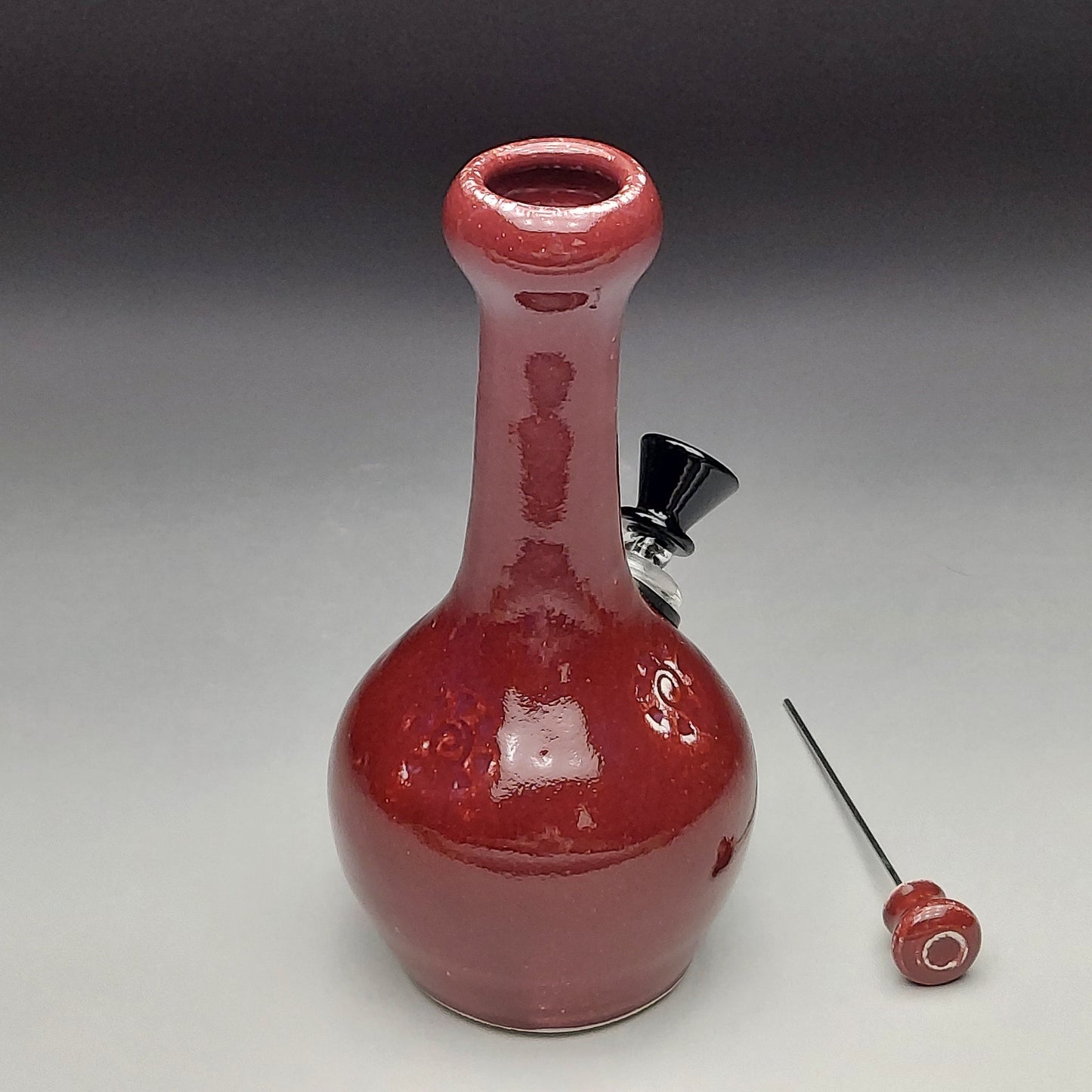 Burgundy Red Ceramic Bottle #2012