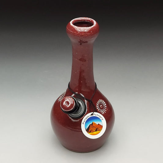 Burgundy Red Ceramic Bottle #2015