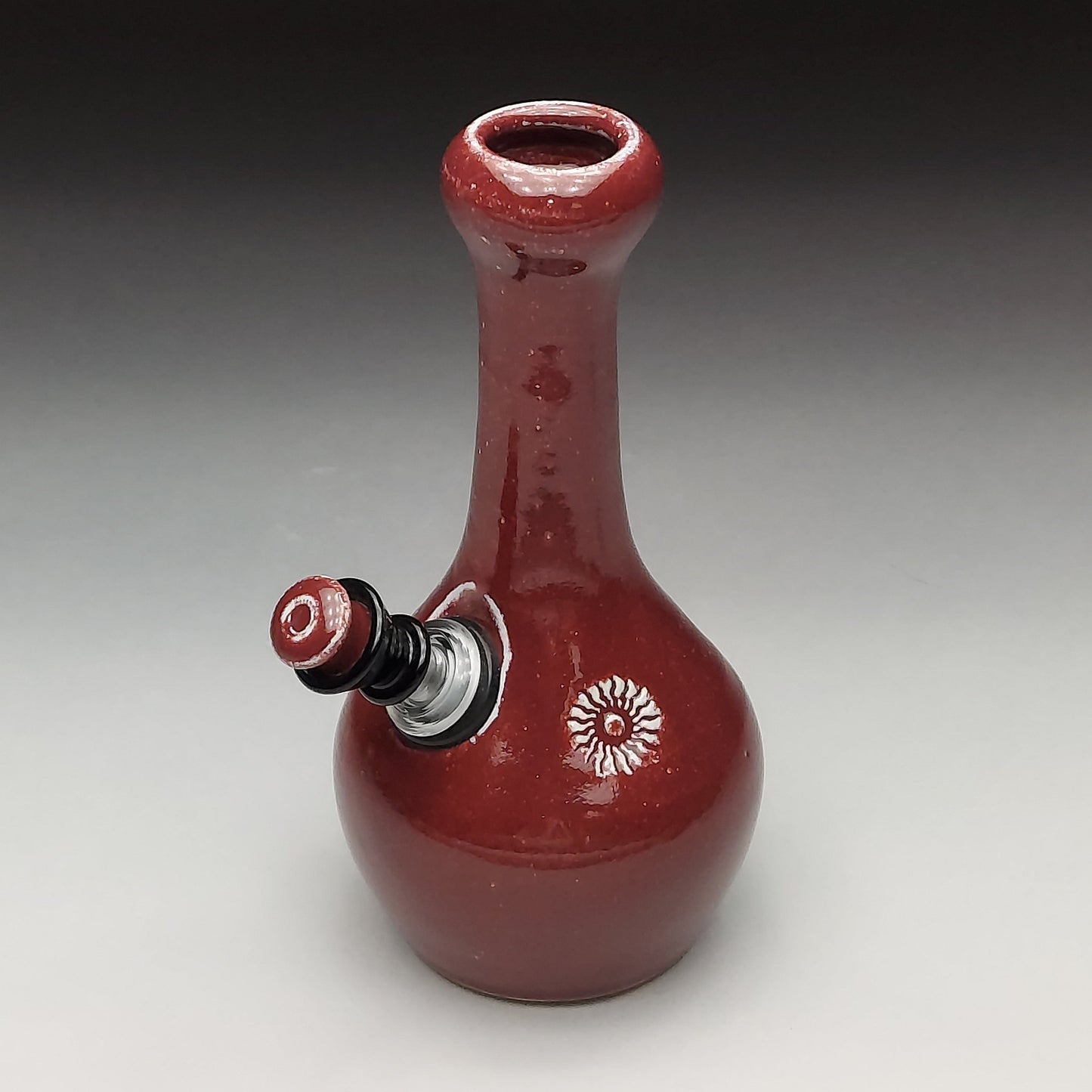 Burgundy Red Ceramic Bottle #2015
