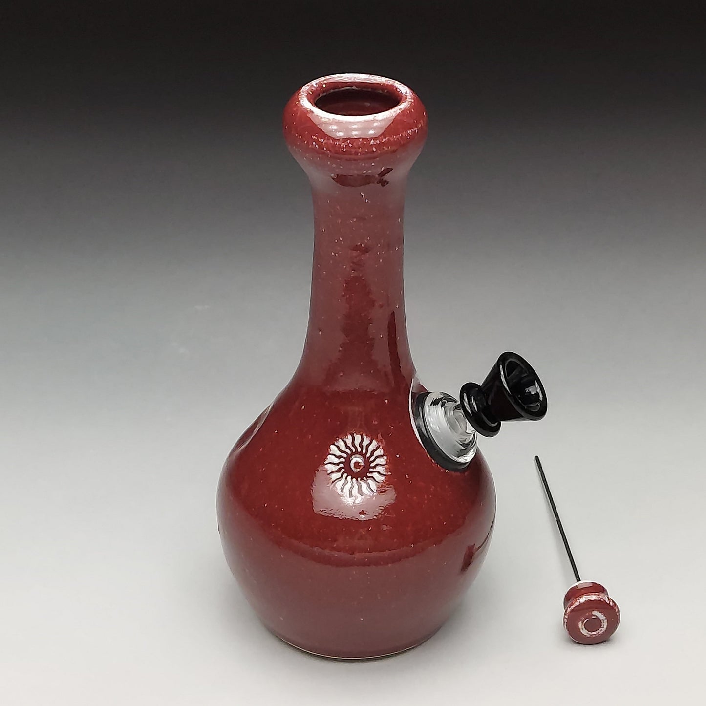 Burgundy Red Ceramic Bottle #2015