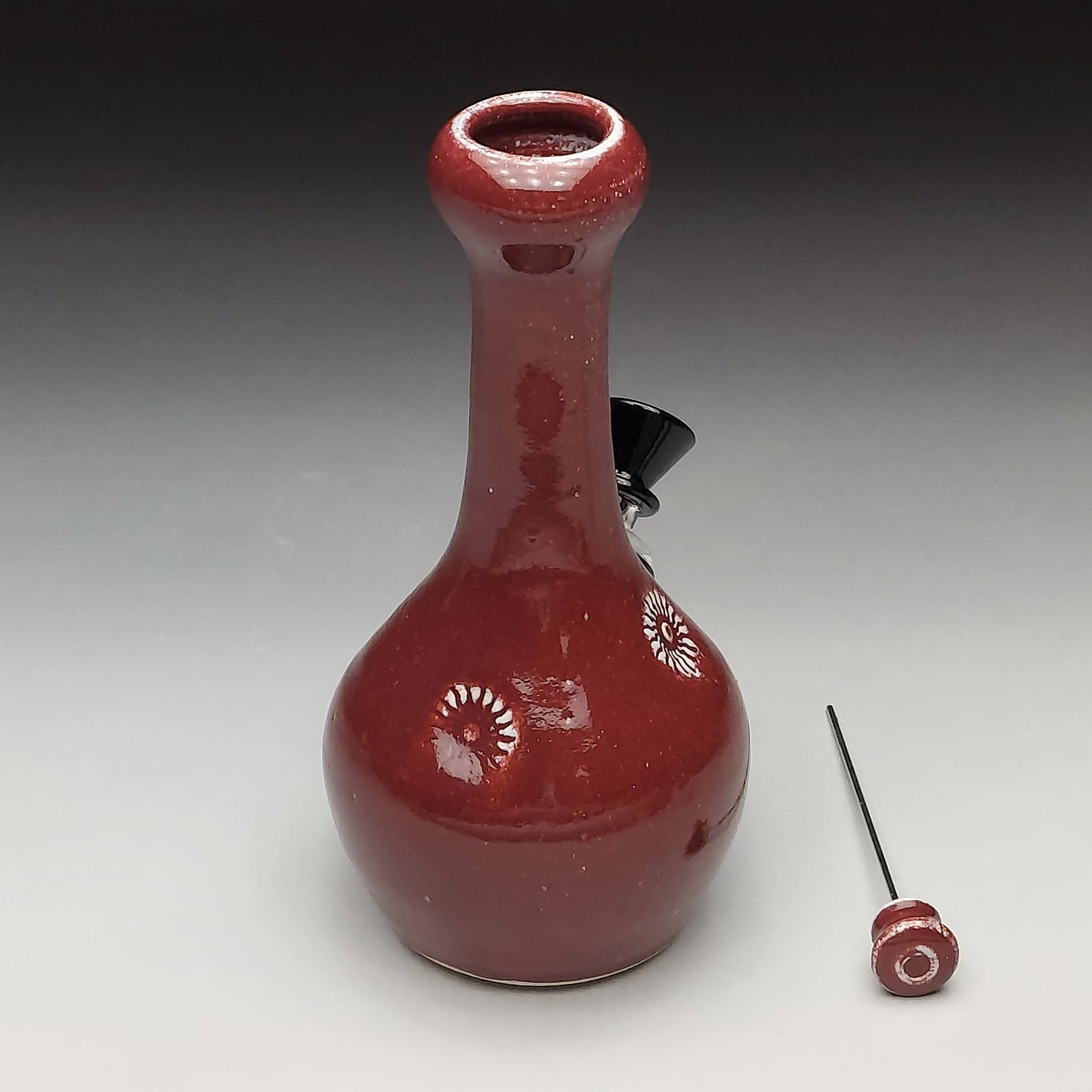 Burgundy Red Ceramic Bottle #2015