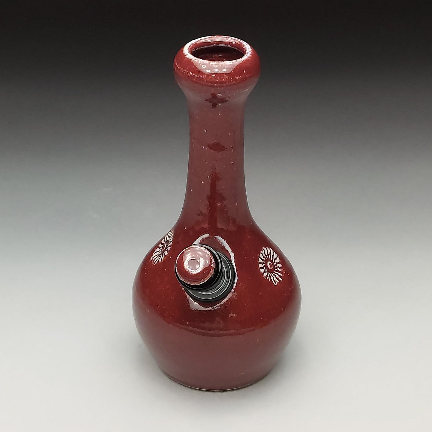 Burgundy Red Ceramic Bottle #2015