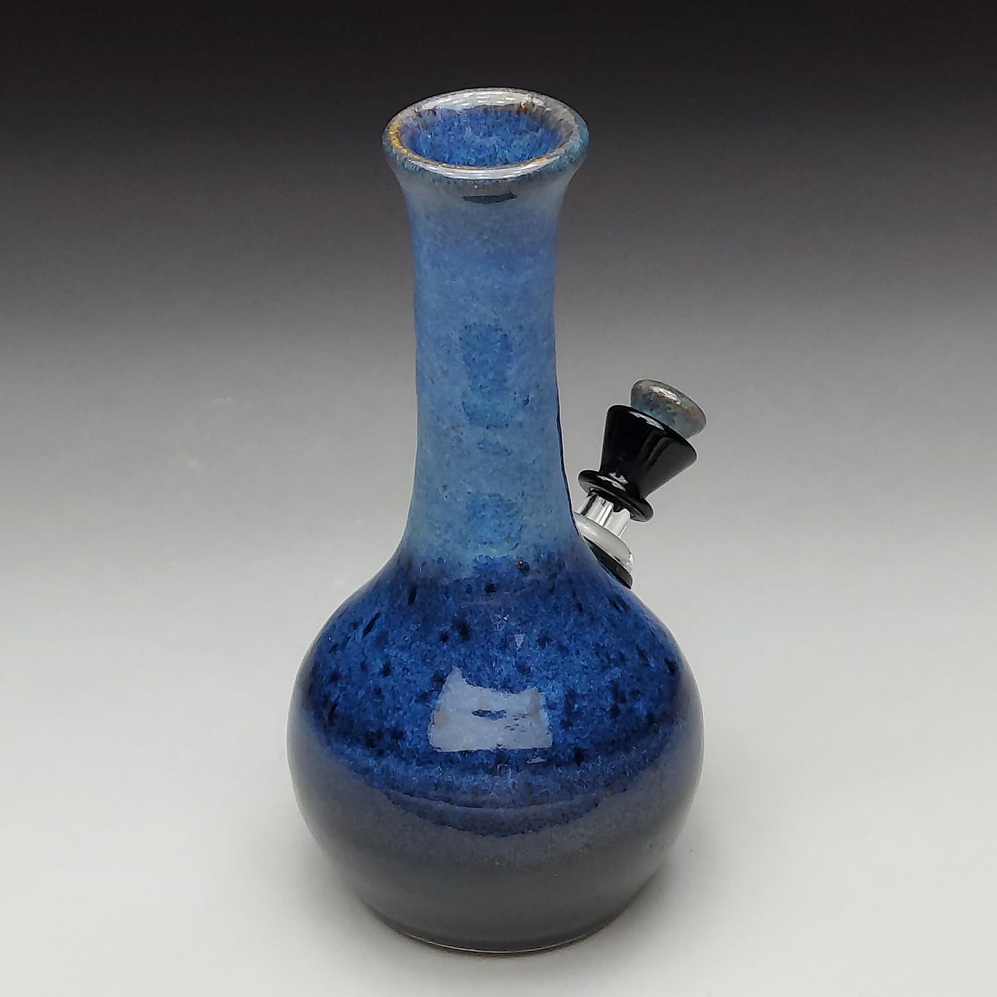 Blue & Black Ceramic Bottle #2018