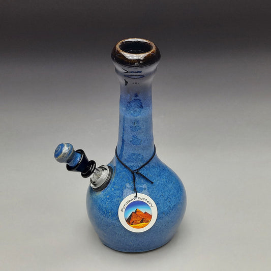 Blue & Black Ceramic Bottle #2029