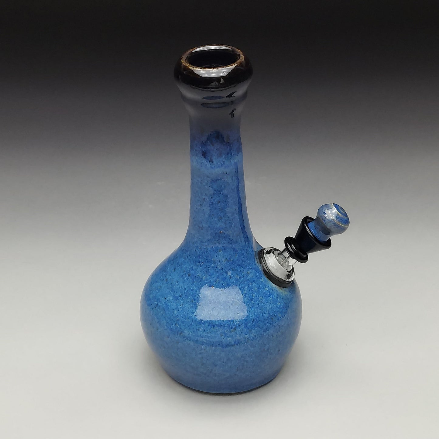 Blue & Black Ceramic Bottle #2029
