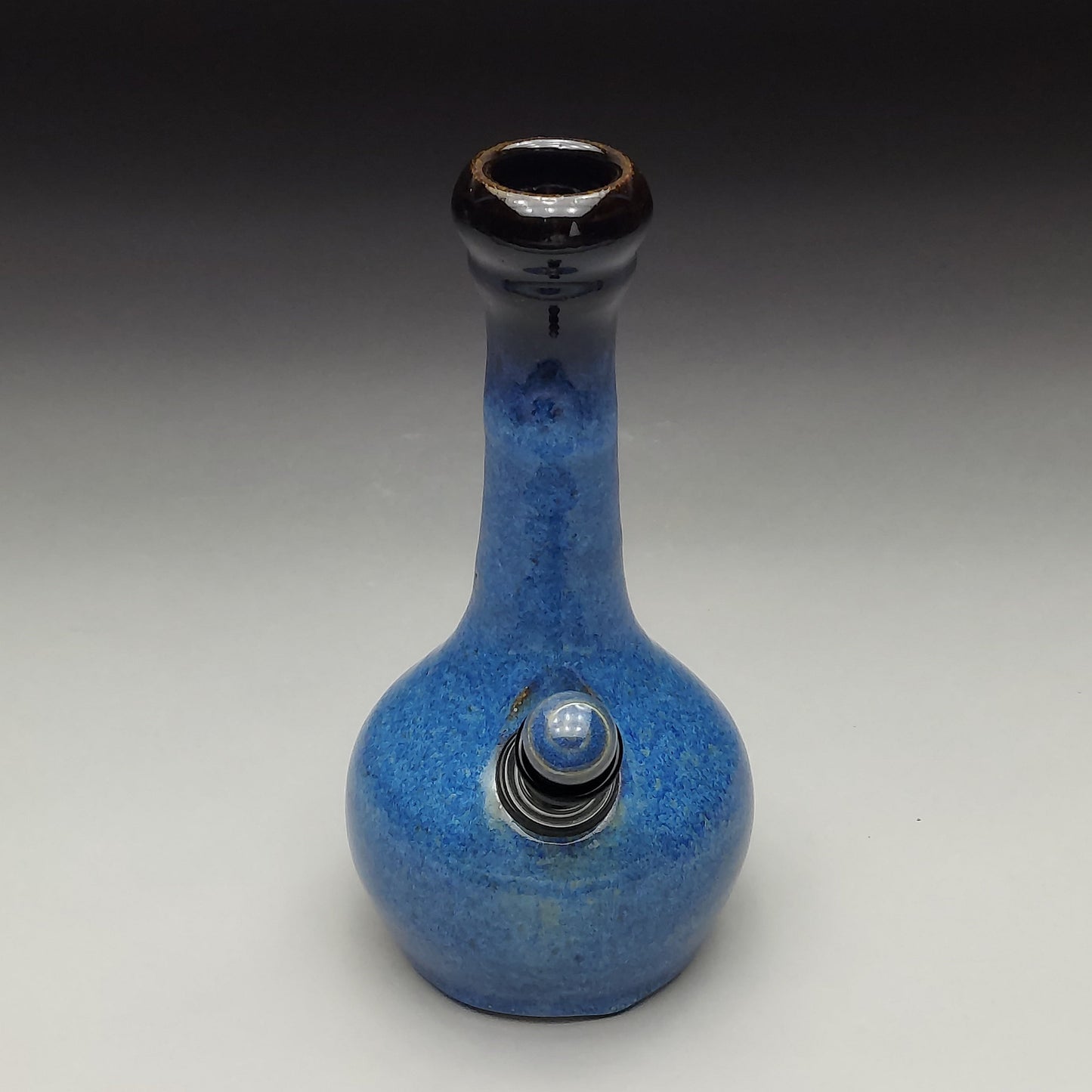 Blue & Black Ceramic Bottle #2029