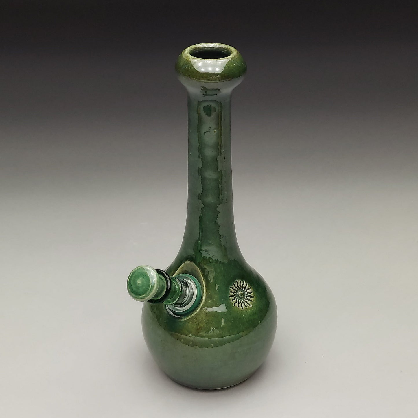 Green Ceramic Bottle #2030