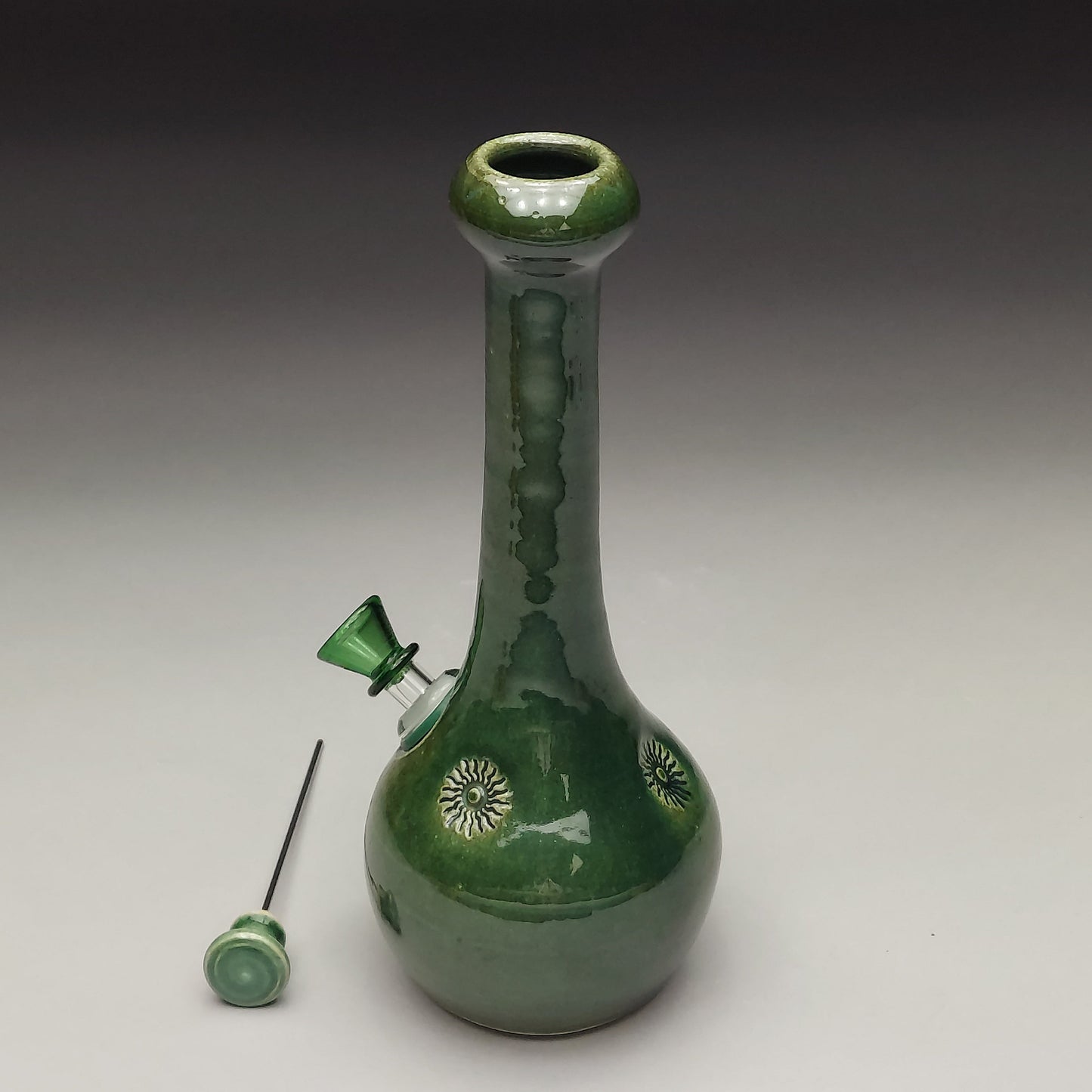Green Ceramic Bottle #2030