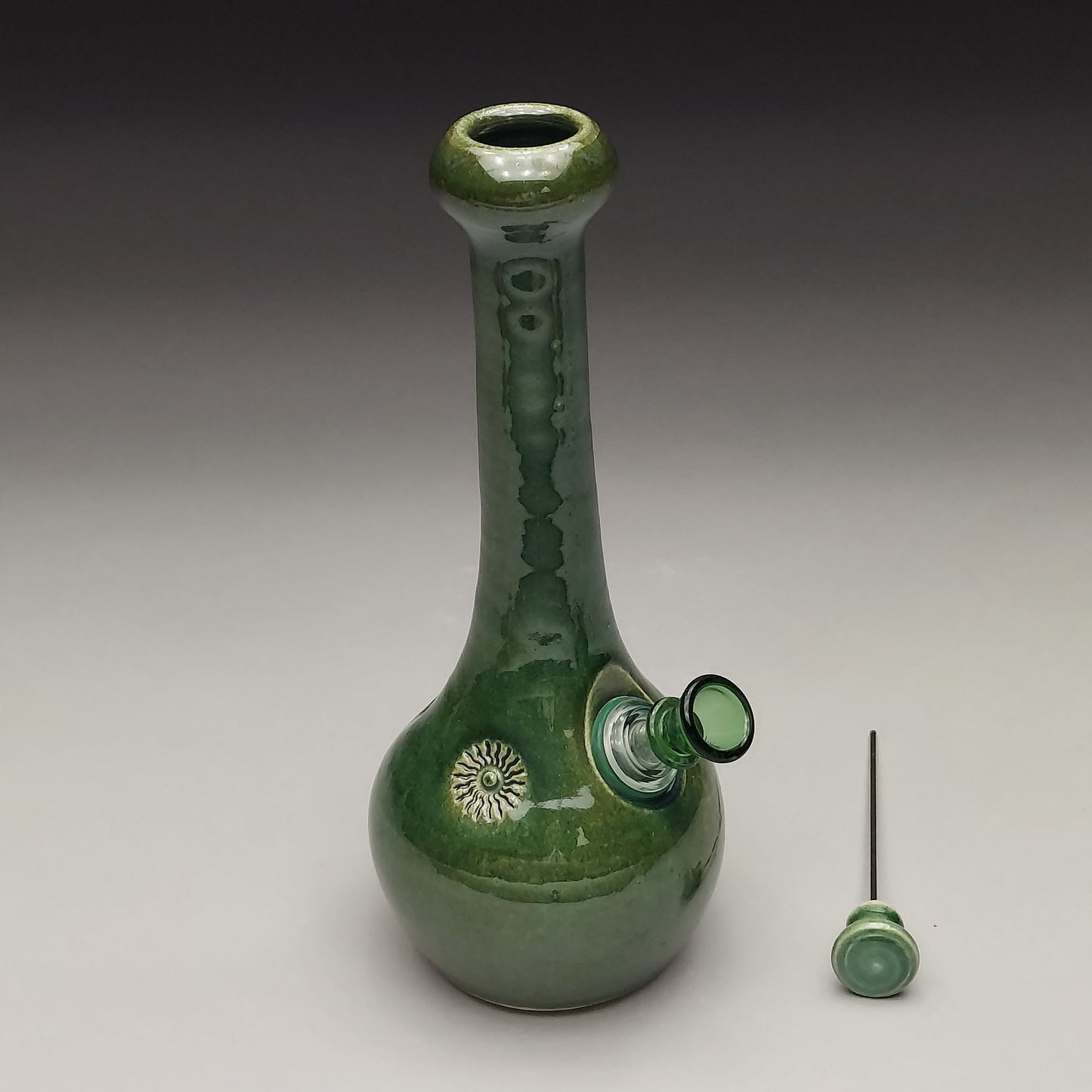 Green Ceramic Bottle #2030