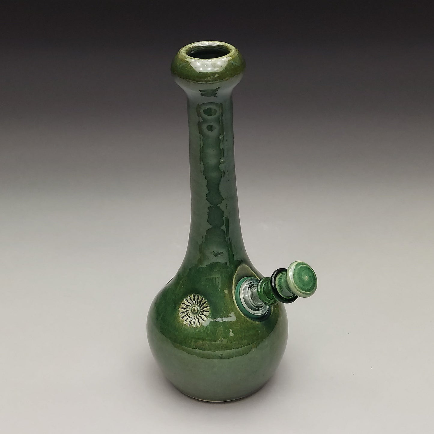 Green Ceramic Bottle #2030