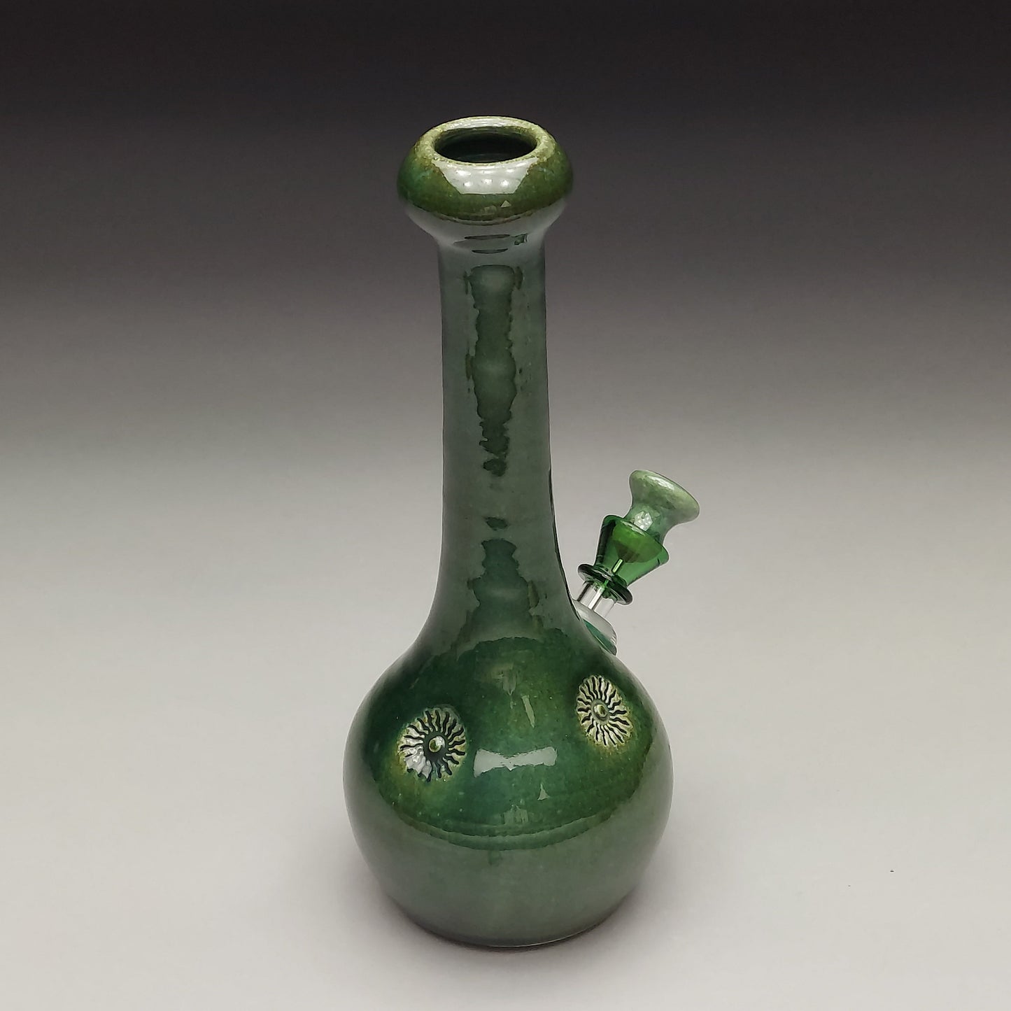 Green Ceramic Bottle #2030