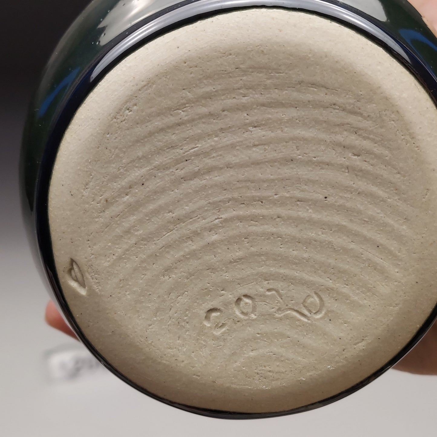 Green & Black Ceramic Bottle #2002