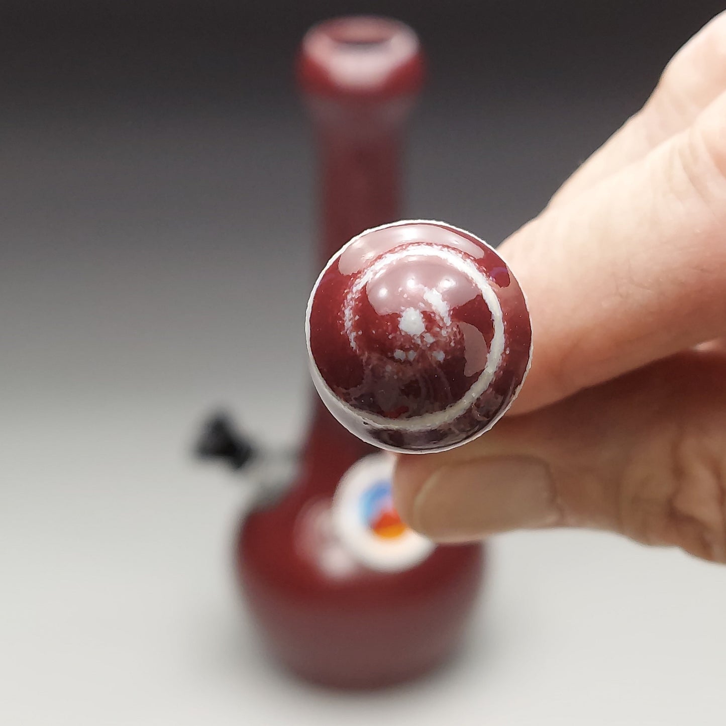 Burgundy Red Ceramic Bottle #2003