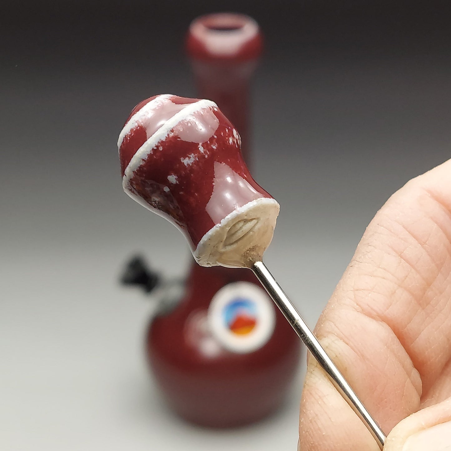 Burgundy Red Ceramic Bottle #2003