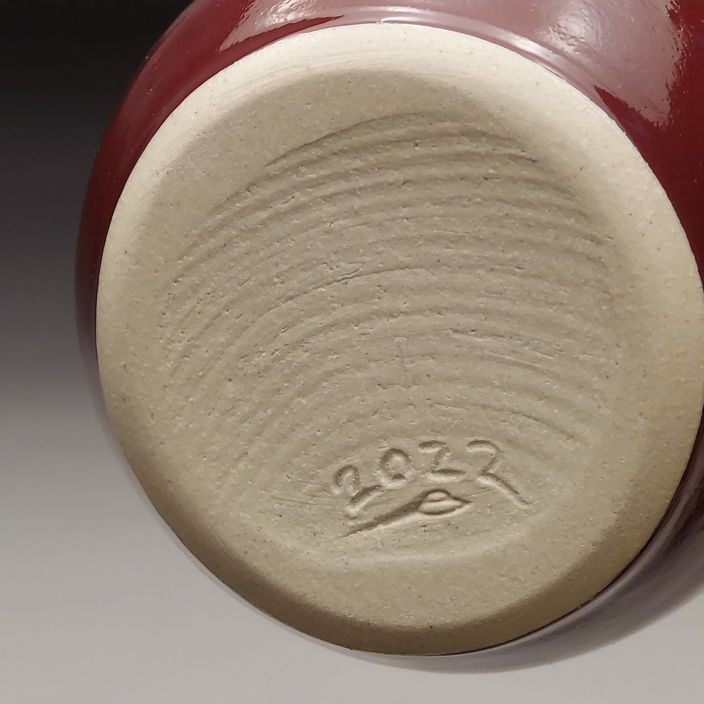 Burgundy Red Ceramic Bottle #2003