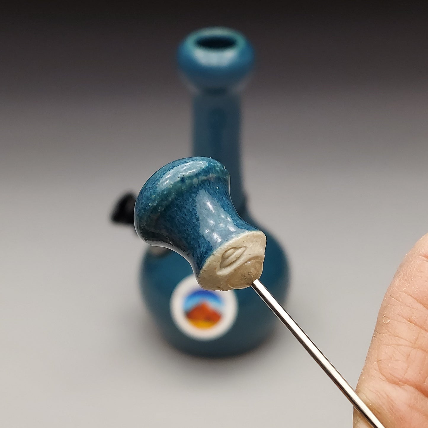 Teal Ceramic Bottle #2009