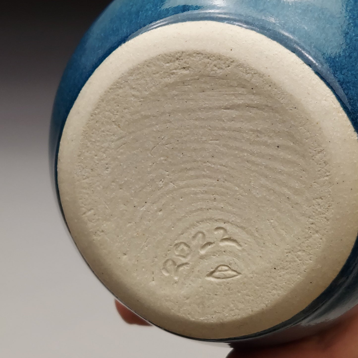 Teal Ceramic Bottle #2009