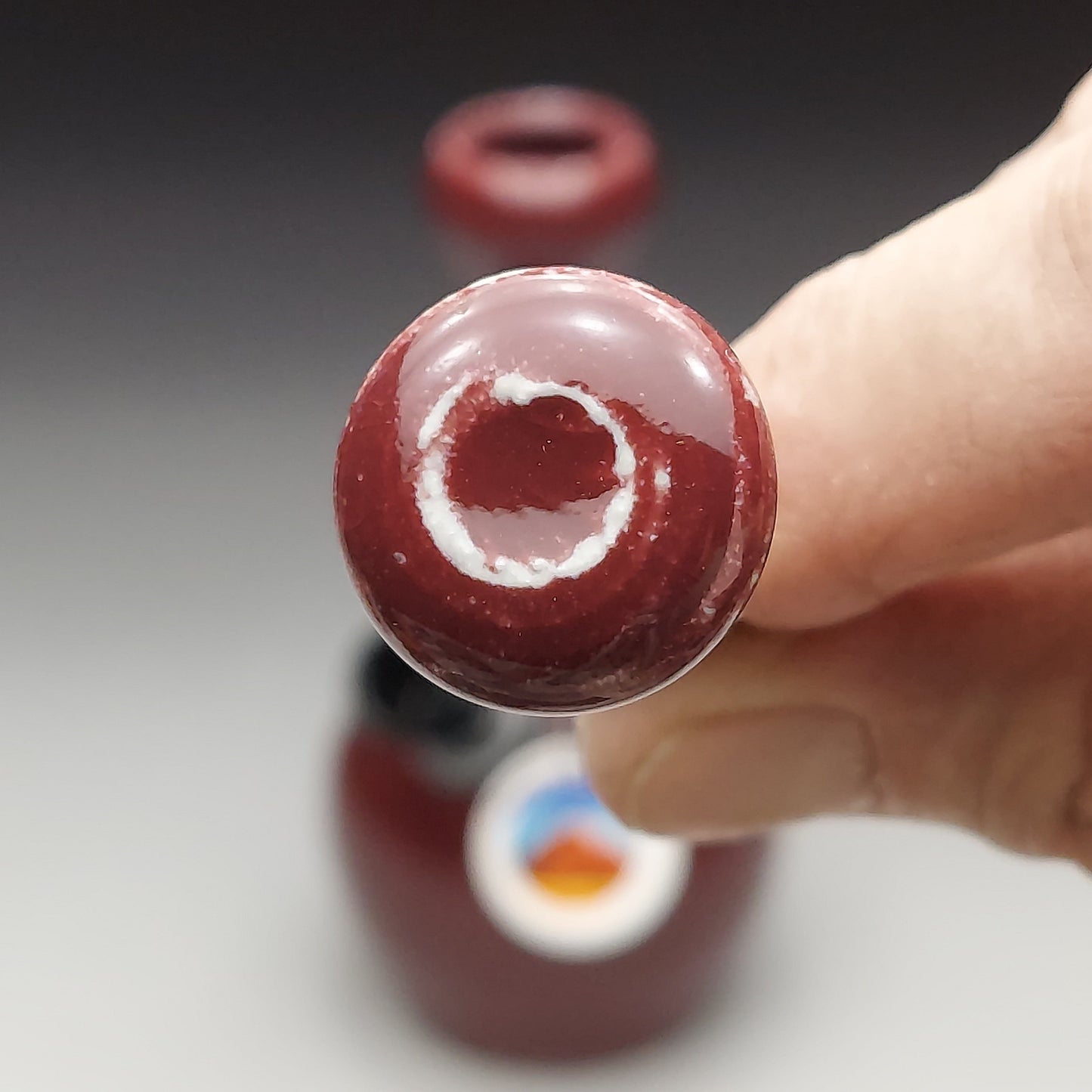 Burgundy Red Ceramic Bottle #2012