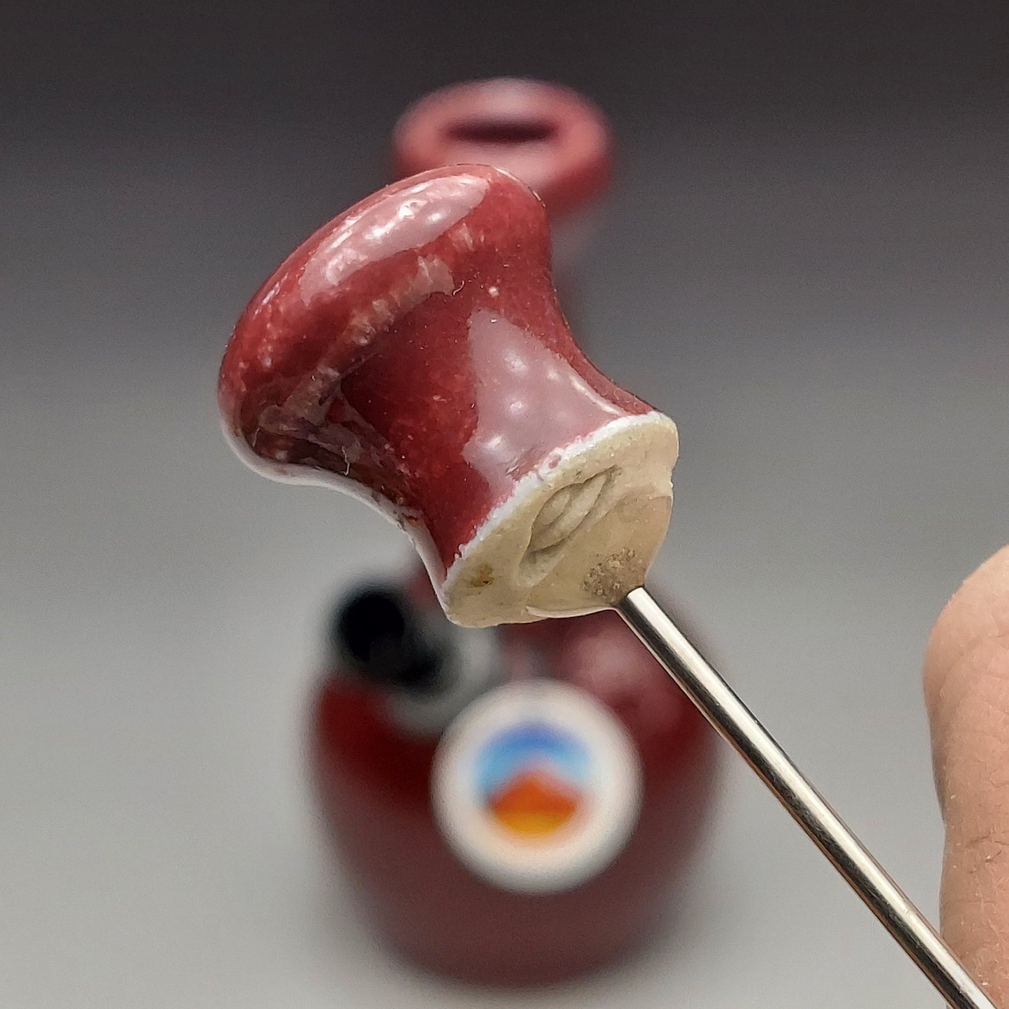 Burgundy Red Ceramic Bottle #2012