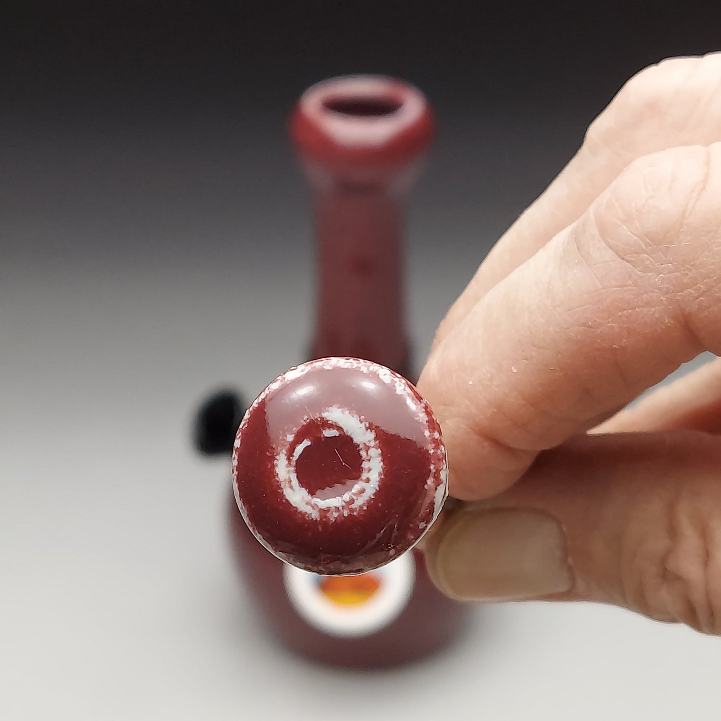Burgundy Red Ceramic Bottle #2015