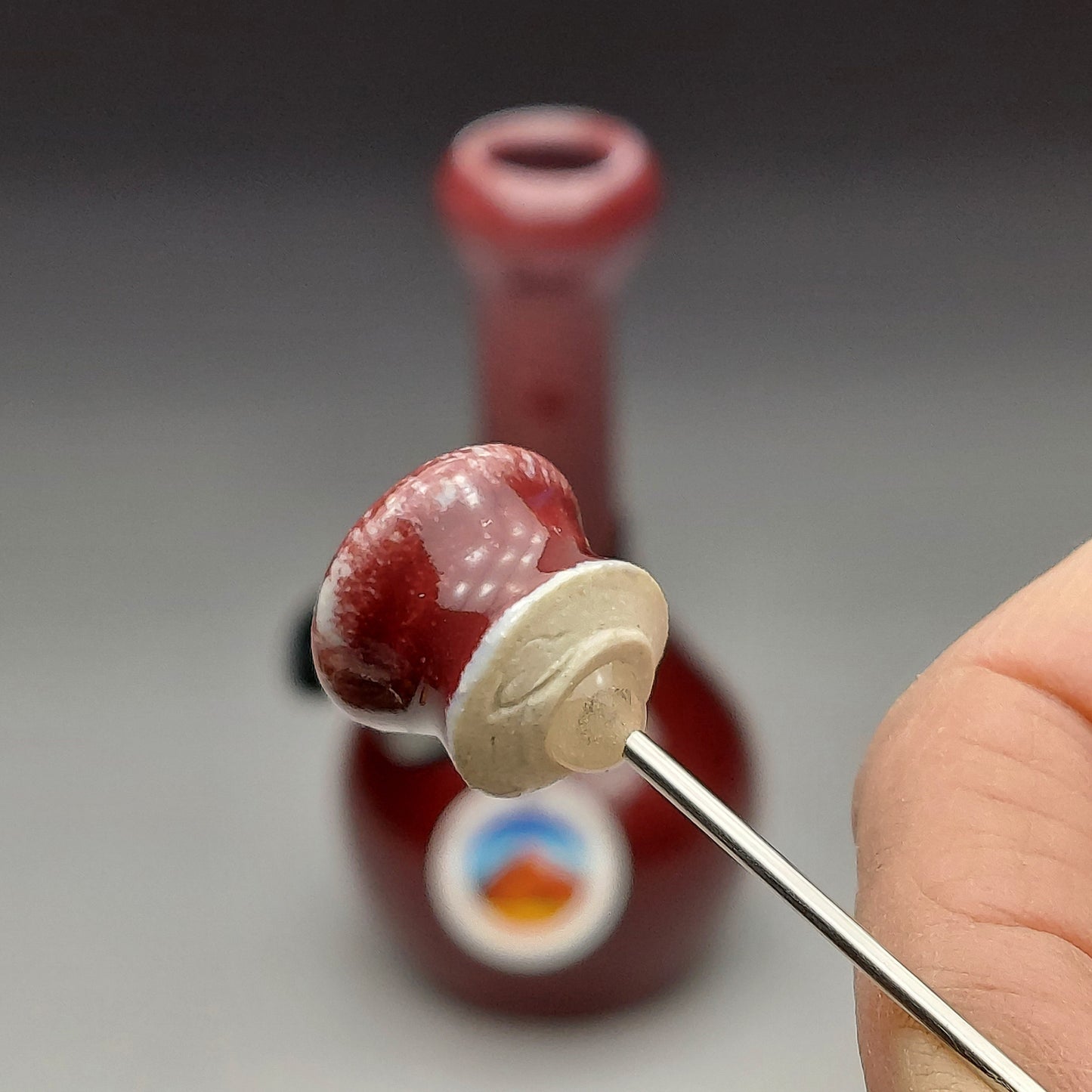 Burgundy Red Ceramic Bottle #2015