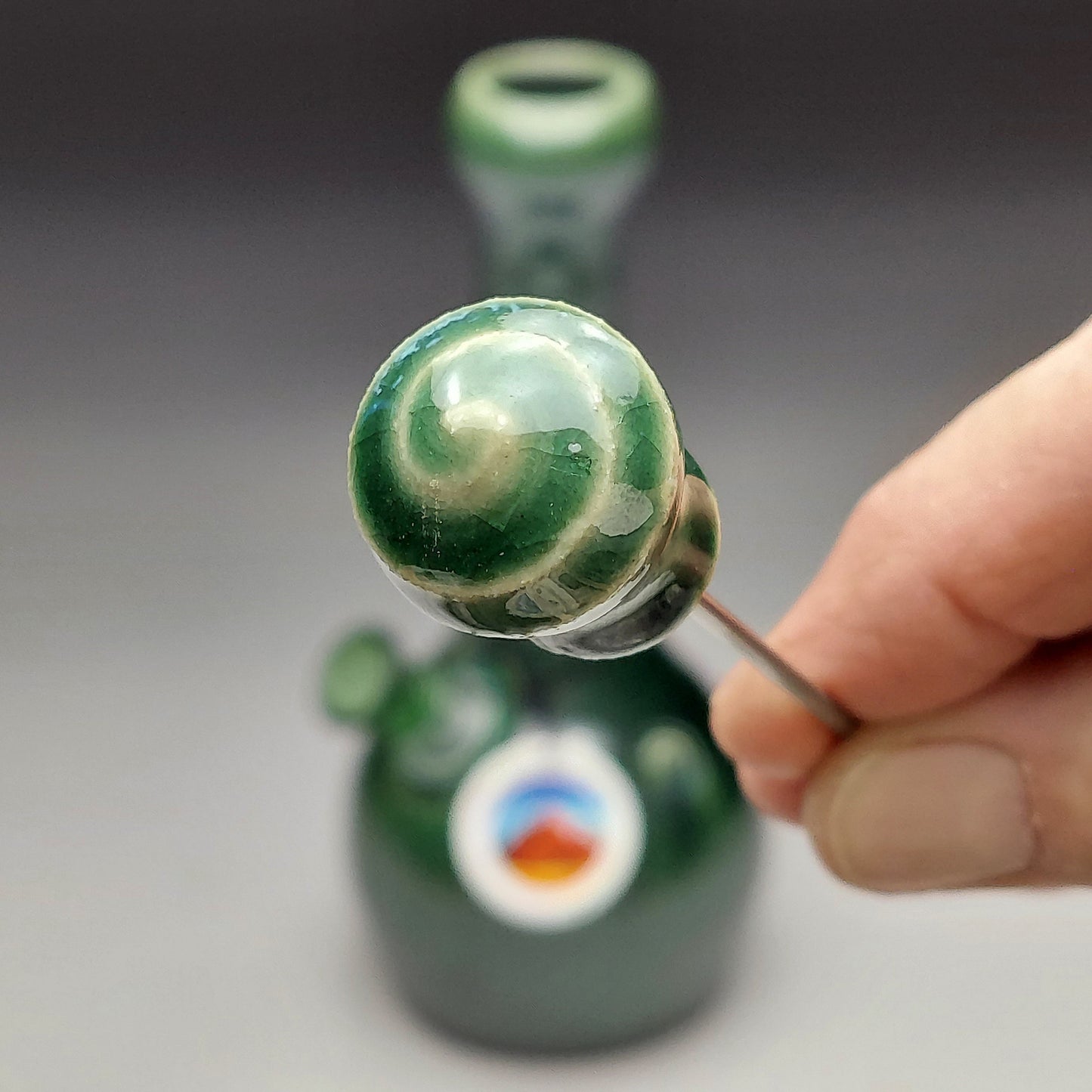 Green Ceramic Bottle #2016