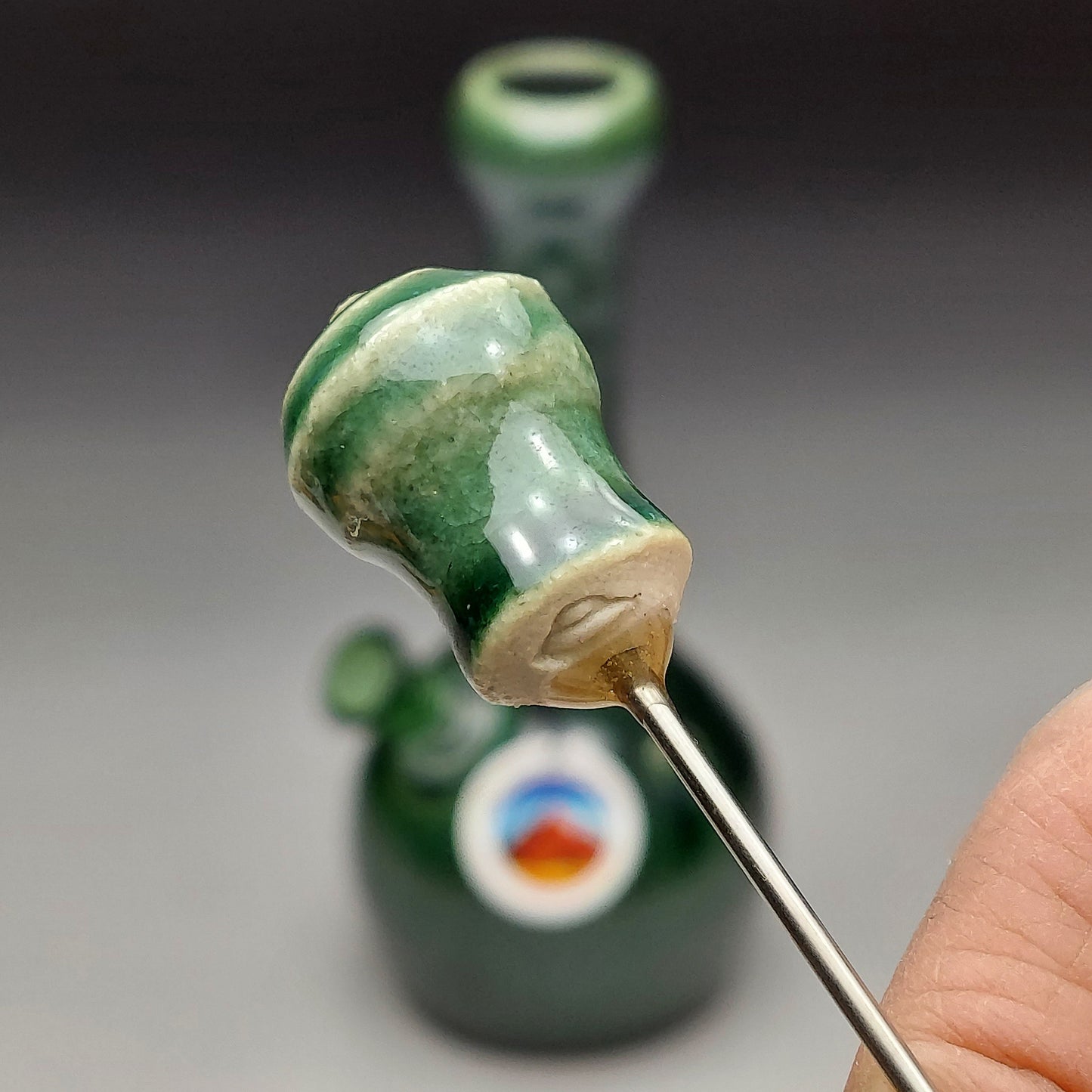 Green Ceramic Bottle #2016
