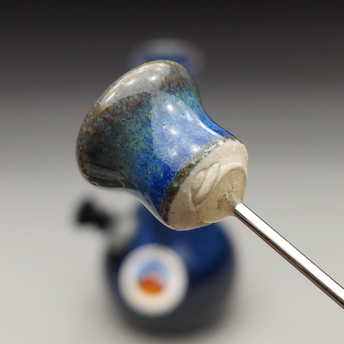 Blue & Black Ceramic Bottle #2018