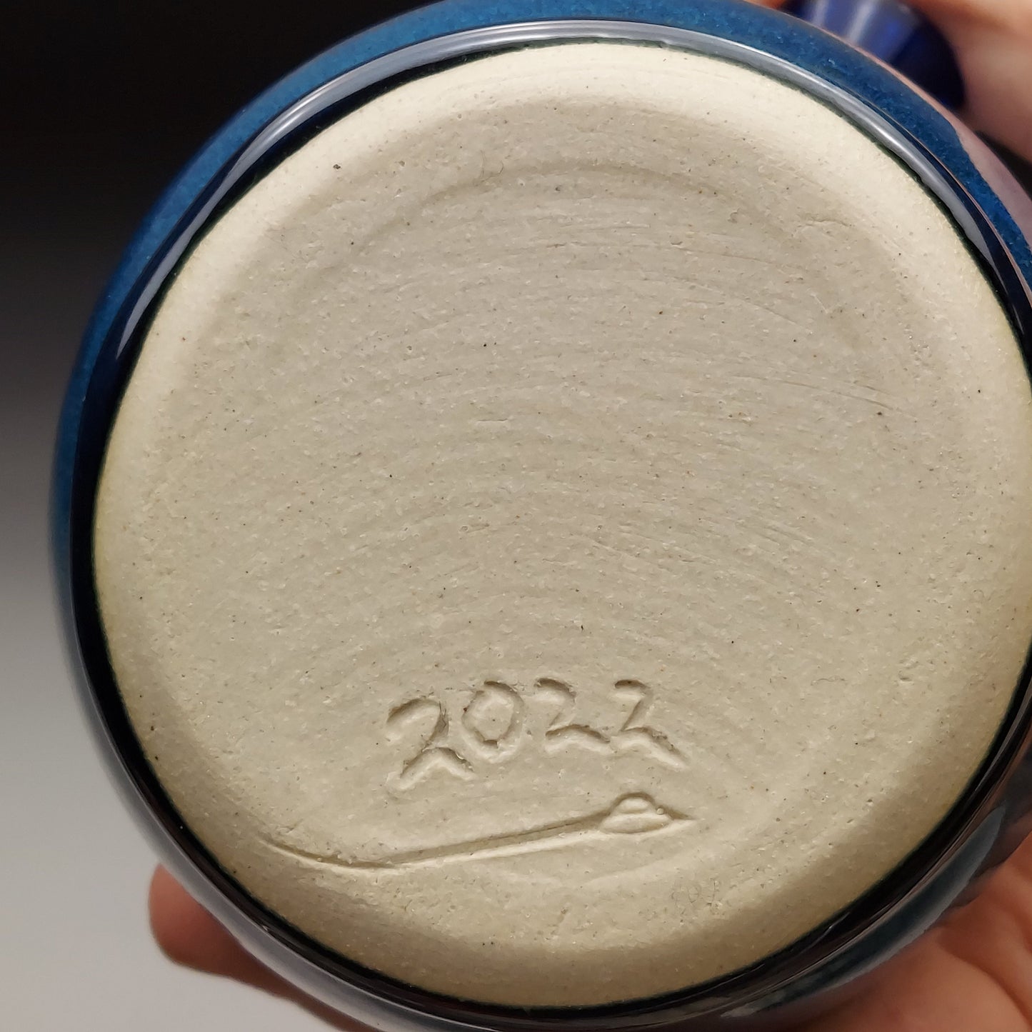 Blue Ceramic Bottle #2019