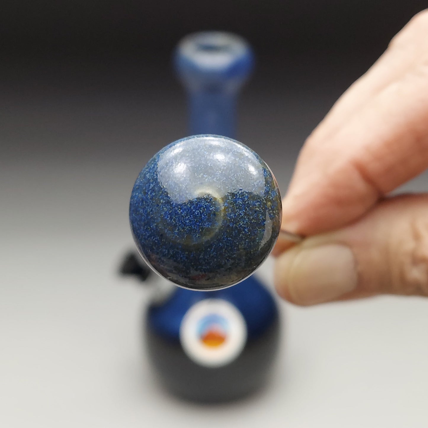 Blue & Black Ceramic Bottle #2022