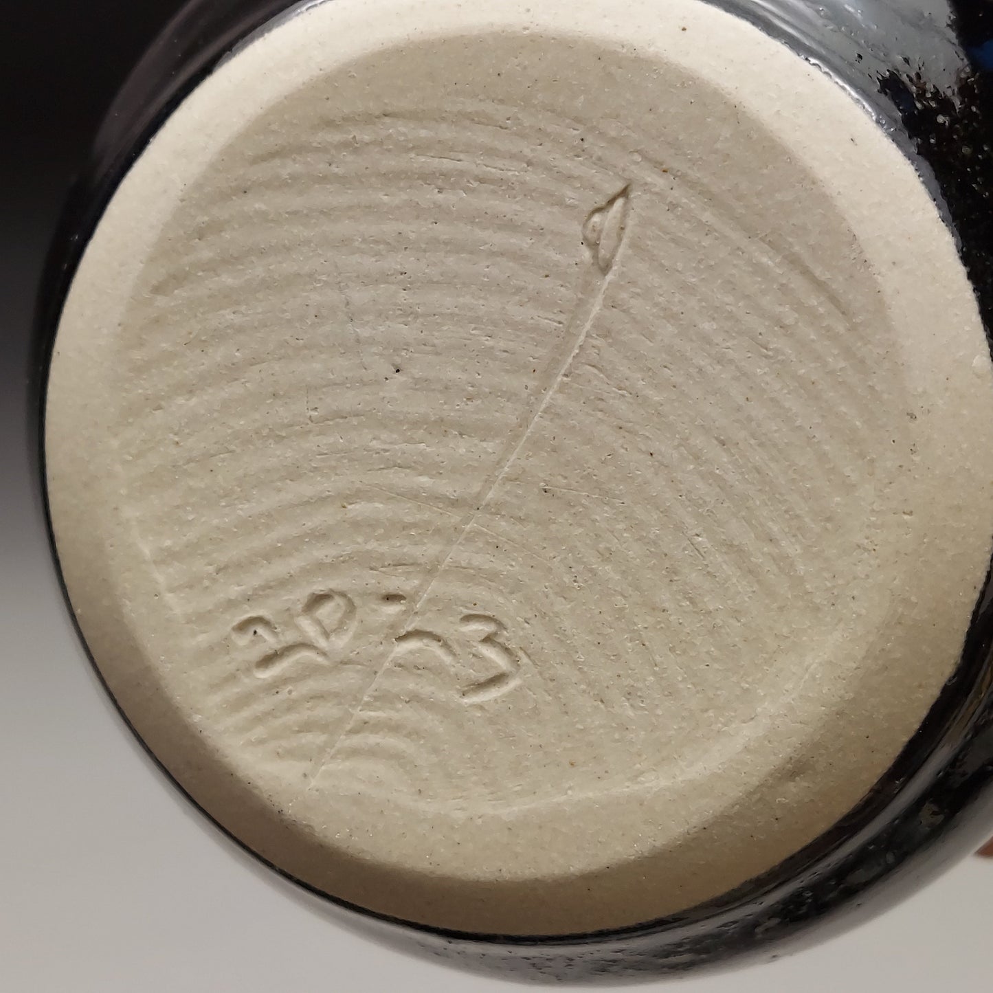 Blue & Black Ceramic Bottle #2022