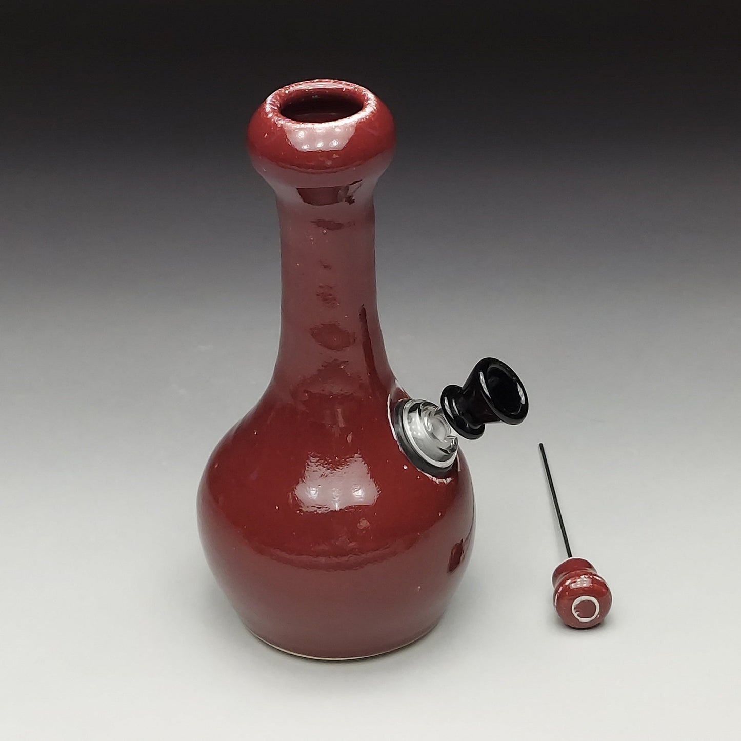 Burgundy Red Ceramic Bottle #2005