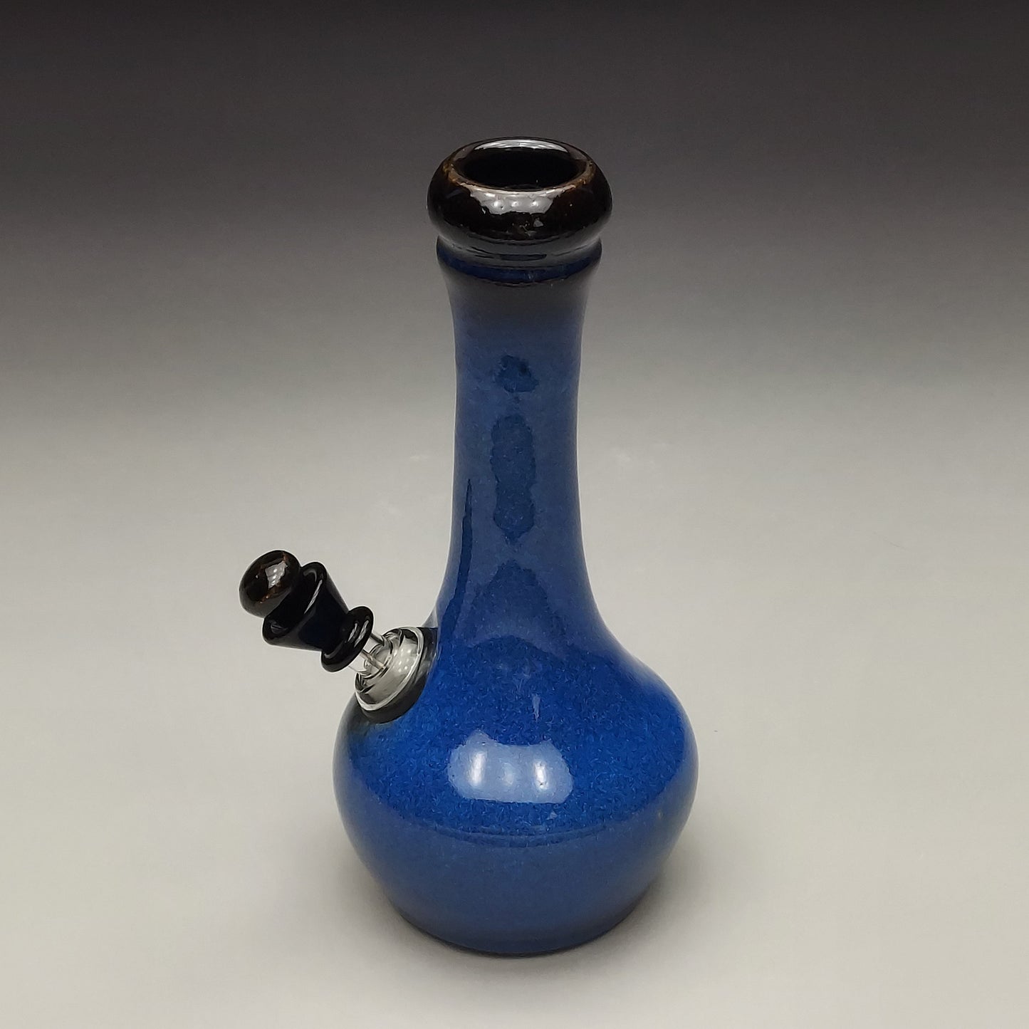 Blue & Black Ceramic Bottle #2007