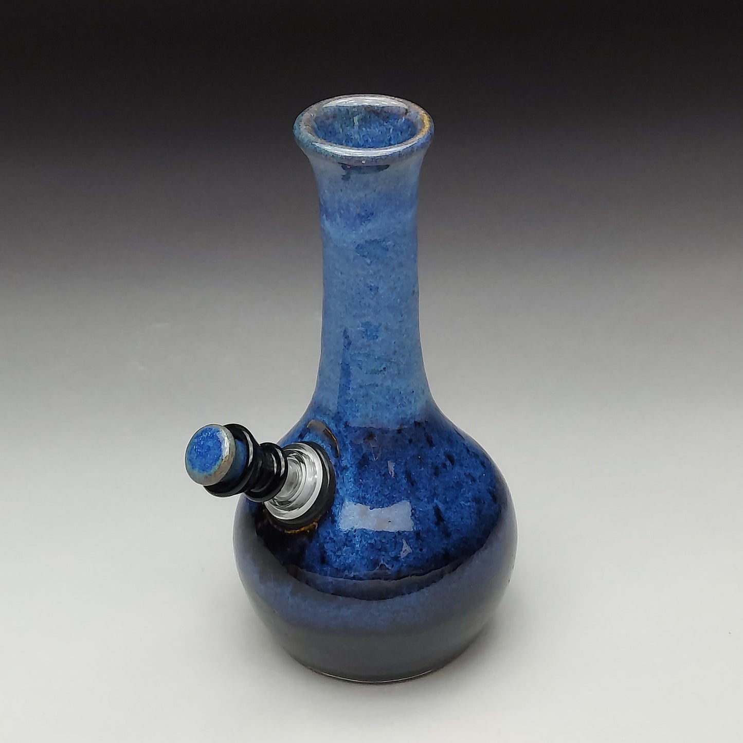 Blue & Black Ceramic Bottle #2018