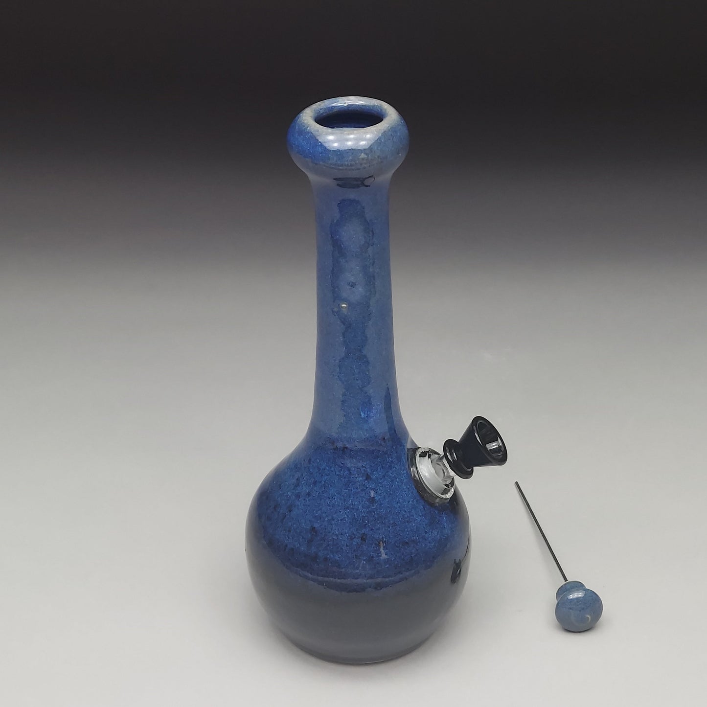Blue & Black Ceramic Bottle #2022