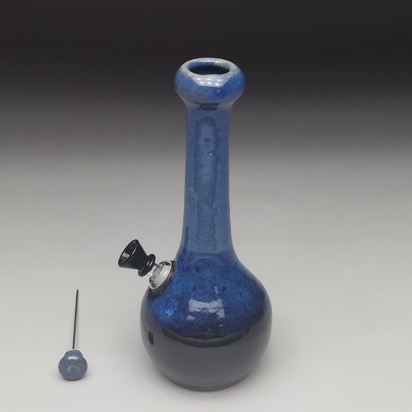 Blue & Black Ceramic Bottle #2022