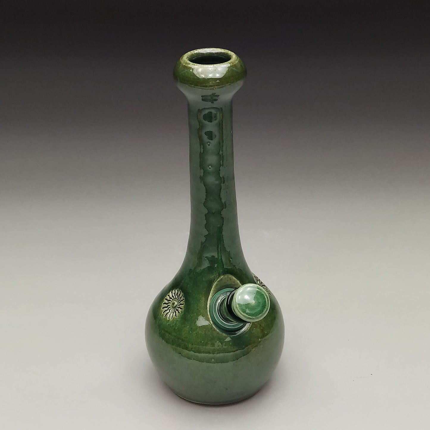 Green Ceramic Bottle #2030