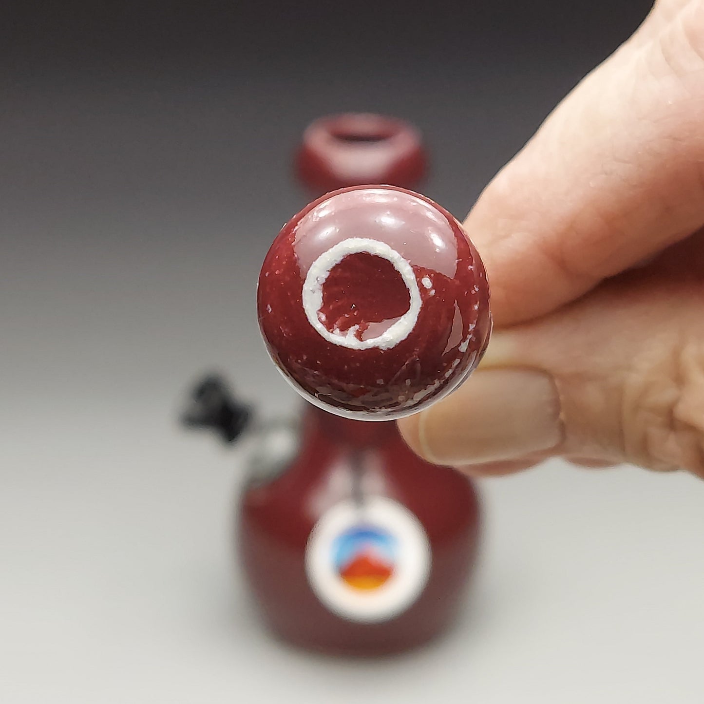 Burgundy Red Ceramic Bottle #2005